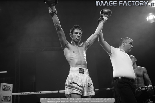 2011-04-30 Ring Rules 1033 K-1 - 61kg - Antonio Campagna ITA - Giovanni De Carlo ITA